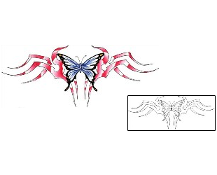 Butterfly Tattoo Specific Body Parts tattoo | DHF-00330