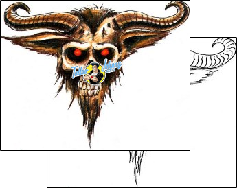 Devil - Demon Tattoo horror-skull-tattoos-don-furbush-dhf-00384