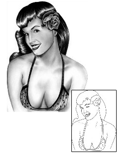 Pin Up Tattoo For Men tattoo | DJF-00003