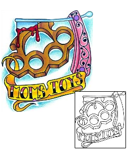 Brass Knuckles Tattoo Mom's Toys Tattoo