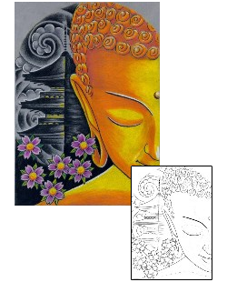 Buddha Tattoo Specific Body Parts tattoo | DKF-00010