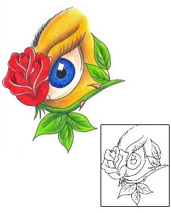 Eye Tattoo Plant Life tattoo | DKF-00064
