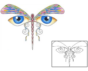 Eye Tattoo Insects tattoo | DKF-00073