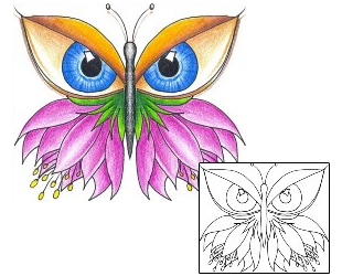 Eye Tattoo Insects tattoo | DKF-00074
