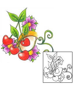 Cherry Tattoo For Women tattoo | DKF-00098