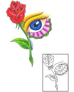 Eye Tattoo Plant Life tattoo | DKF-00139