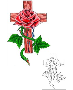 Rose Tattoo Religious & Spiritual tattoo | DKF-00226