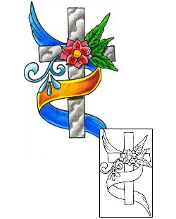 Banner Tattoo Religious & Spiritual tattoo | DKF-00261