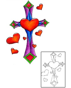 Sacred Heart Tattoo Religious & Spiritual tattoo | DKF-00264