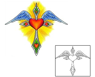 Sacred Heart Tattoo Religious & Spiritual tattoo | DKF-00268