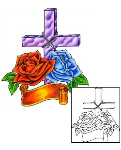 Rose Tattoo Religious & Spiritual tattoo | DKF-00277