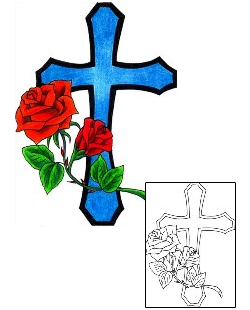 Rose Tattoo Religious & Spiritual tattoo | DKF-00286