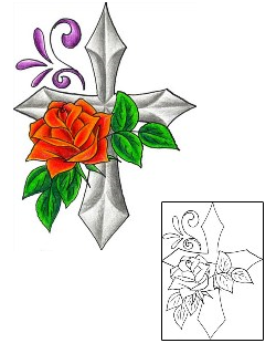 Rose Tattoo Religious & Spiritual tattoo | DKF-00293