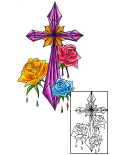 Rose Tattoo Religious & Spiritual tattoo | DKF-00296