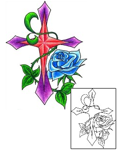 Rose Tattoo Religious & Spiritual tattoo | DKF-00300