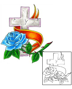 Rose Tattoo Religious & Spiritual tattoo | DKF-00305