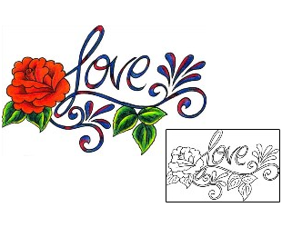 Rose Tattoo Plant Life tattoo | DKF-00328