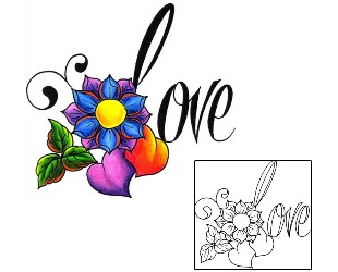 Love Tattoo For Women tattoo | DKF-00333