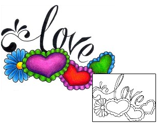 Love Tattoo For Women tattoo | DKF-00370