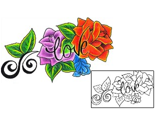 Rose Tattoo Plant Life tattoo | DKF-00374