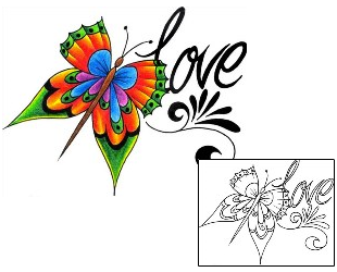 Love Tattoo Insects tattoo | DKF-00390