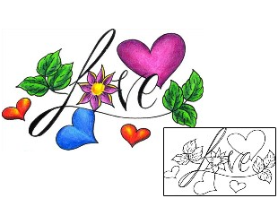 Love Tattoo For Women tattoo | DKF-00402