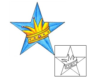 Crown Tattoo Astronomy tattoo | DKF-00445
