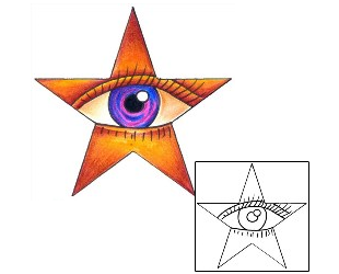 Eye Tattoo Astronomy tattoo | DKF-00456