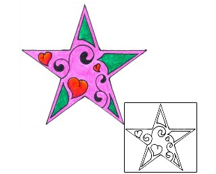 Star Tattoo For Women tattoo | DKF-00458