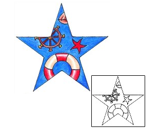 Star Tattoo Marine Life tattoo | DKF-00460