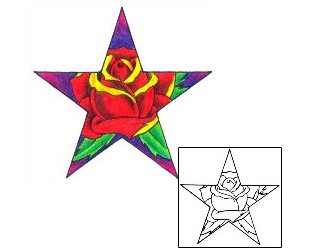 Star Tattoo Plant Life tattoo | DKF-00465