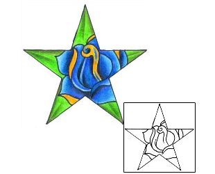 Star Tattoo Plant Life tattoo | DKF-00482