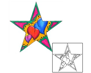 Star Tattoo For Women tattoo | DKF-00483