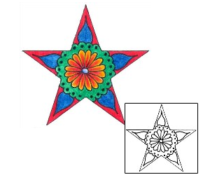Star Tattoo Astronomy tattoo | DKF-00489