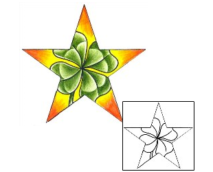 Star Tattoo Plant Life tattoo | DKF-00495