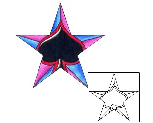 Nautical Star Tattoo Marine Life tattoo | DKF-00497