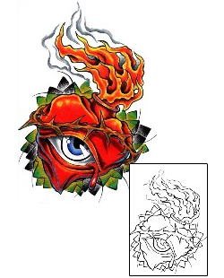 Fire – Flames Tattoo Religious & Spiritual tattoo | DMF-00013