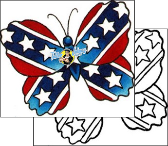 Flag Tattoo for-women-wings-tattoos-dave-poole-dmf-00017