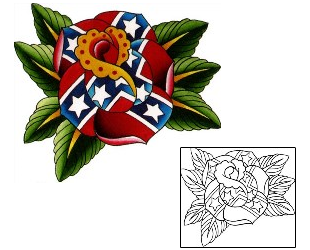 Rose Tattoo Plant Life tattoo | DMF-00042