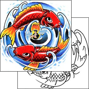 Fish Tattoo marine-life-fish-tattoos-dave-poole-dmf-00049