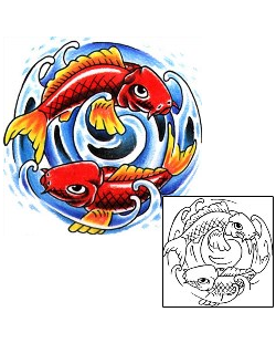 Asian Tattoo Marine Life tattoo | DMF-00049