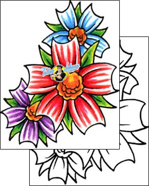 Flower Tattoo plant-life-flowers-tattoos-dave-poole-dmf-00057