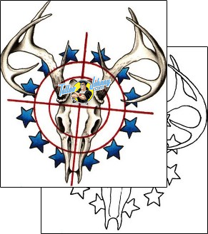 Skull Tattoo deer-tattoos-dave-poole-dmf-00063