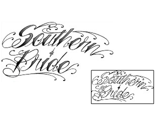 Picture of Southern Pride Script Lettering Tattoo