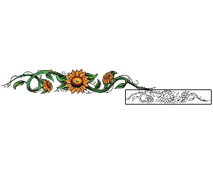 Sunflower Tattoo Specific Body Parts tattoo | DMF-00085