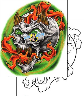 Devil - Demon Tattoo horror-monster-tattoos-dave-poole-dmf-00096