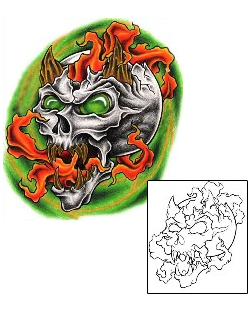 Devil - Demon Tattoo Horror tattoo | DMF-00096