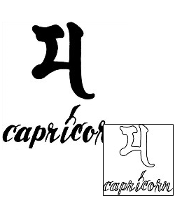 Capricorn Tattoo Zodiac tattoo | DOF-00005