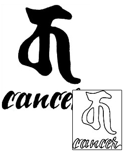 Cancer Tattoo Zodiac tattoo | DOF-00016