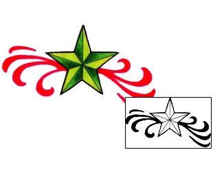 Nautical Star Tattoo Astronomy tattoo | DOF-00041